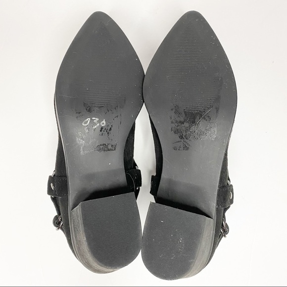 Carlos by Carlos Santana Black Vegan Suede Pointer Ankle Booties - Picture 12 of 13